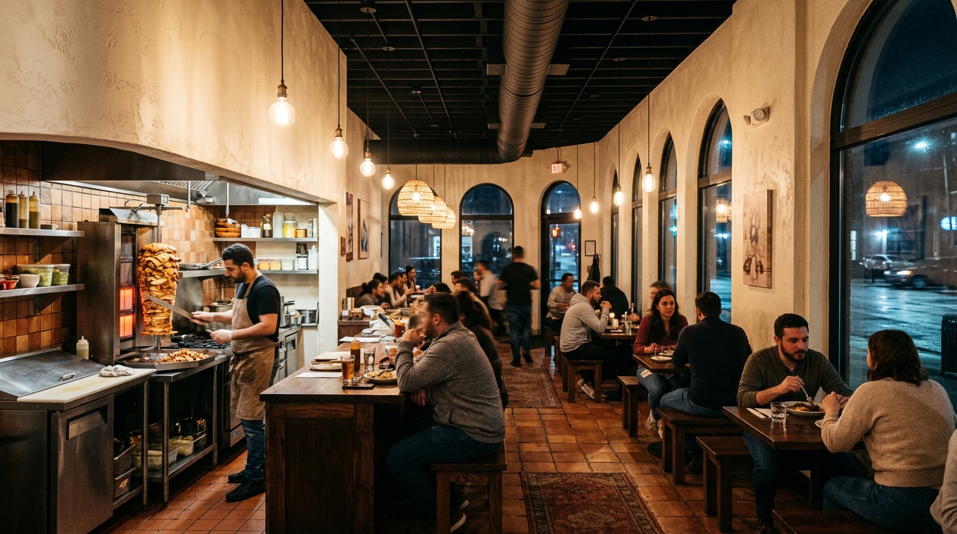 Inside the BEWAZ dining room and kitchen on Euclid Ave